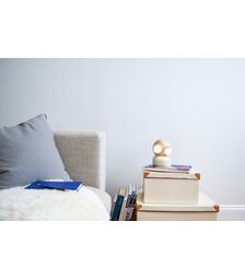 Designnest® GoggleLamp |Mr Watt| Επιτραπέζιο Φωτιστικό από ξύλο σφενδάμου και αλουμίνιο με ρύθμιση φωτεινότητας αφής (white/wood)