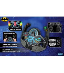 eKids Batman Batmobile Toy Steering Wheel Φουτουριστικό Τιμόνι Batmobile για παιδιά με ενσωματωμένα Sound Effects (BM-157) (Μαύρο/Γκρι)