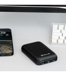 Tellur Compact Pro WPD101 Μαγνητικό Φορητό Power Bank 10.000mAh σε μαύρο χρώμα (TLL158381)