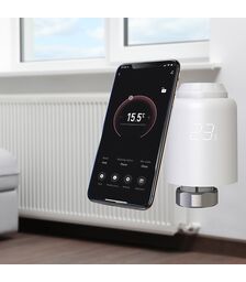 Tellur Smart WiFi Thermostatic Radiator Valve RVSH1 Έξυπνη θερμοστατική βαλβίδα καλοριφέρ με οθόνη LED & WiFi (TLL331441)