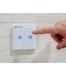 Tellur WiFi Switch 2 Ports 1800W Έξυπνος διακόπτης WiFi 2 θυρών σε λευκό (TLL331491)