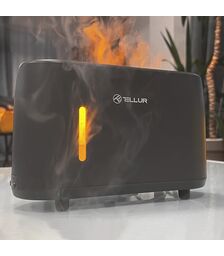 Tellur Flame Aroma Diffuser Ηλεκτρονικός υγραντήρας τηλεχειριζόμενος σε σκούρο γκρι χρώμα (TLL441131)