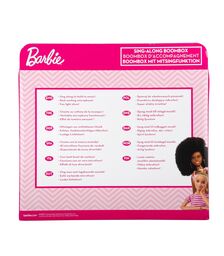 eKids Barbie Boombox Karaoke & Ενσύρματο Μικρόφωνο για παιδιά με ενσωματωμένη μουσική, φωτισμό, Sound Effects (BE-115) (Μωβ/Λευκό)
