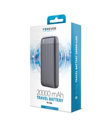 Forever TB-100L Powerbank 20.000mAh σε μαύρο χρώμα με 2x USB-A (GSM099220)