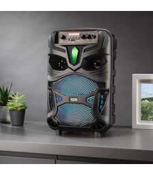 The Source  Karaoke Speaker with Mic Ηχείο με λειτουργία karaoke με μικρόφωνο και χειριστήριο σε μαύρο χρώμα (89308)