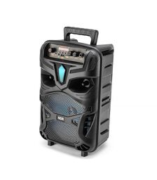 The Source  Karaoke Speaker with Mic Ηχείο με λειτουργία karaoke με μικρόφωνο και χειριστήριο σε μαύρο χρώμα (89308)
