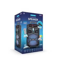 The Source  Karaoke Speaker with Mic Ηχείο με λειτουργία karaoke με μικρόφωνο και χειριστήριο σε μαύρο χρώμα (89308)
