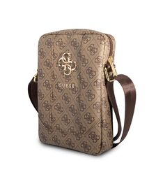 Guess 4G Big metal logo Tablet Bag - Τσαντάκι από δερματίνη κατάλληλο για tablet 10" (Brown - GUTB10G4GFBR)