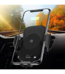 Tellur Fast Wireless Car Charger & Motorized Mount Βάση ασύρματης φόρτισης & Ασύρματος ταχυφορτιστής αυτοκινήτου κατάλληλος για Smartphone (Black)