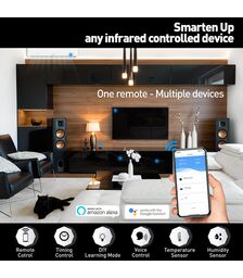 Tellur Smart IR WiFi Remote Control Τηλεχειρισμός IR & Αισθητήρας θερμοκρασίας & υγρασίας WiFi σε μαύρο (TLL331241)
