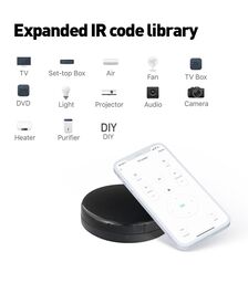 Tellur Smart IR WiFi Remote Control Τηλεχειρισμός IR & Αισθητήρας θερμοκρασίας & υγρασίας WiFi σε μαύρο (TLL331241)