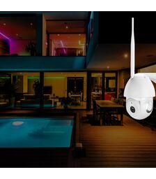 Tellur Smart WiFi Outdoor Camera Έξυπνη IP Κάμερα εξωτερικού χώρου WiFi σε λευκό χρώμα, UltraHD, PTZ, Autotracking, 3MP