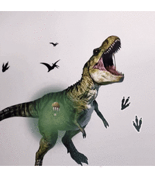 HoloToyz – Mighty T-Rex AR Wall Decals Τεράστιο Αυτοκόλλητο Τοίχου Επαυξημένης πραγματικότητας με εικόνες που ζωντανεύουν σε κινούμενα σχέδια