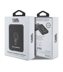Karl Lagerfeld MagSafe Μαγνητικό PowerBank 3000mAh 5W με Θύρα USB-C (Black – KLPBMKIOTTGK)
