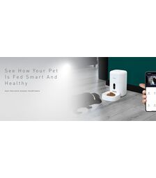 Tellur Smart WiFi Pet Feeder 4L & UltraHD Camera Έξυπνη τηλεχειριζόμενη WiFi Ποτίστρα/ταΐστρα 4 λίτρων Γάτας/Σκύλου με ενσωματωμένη κάμερα σε χρώμα λευκό