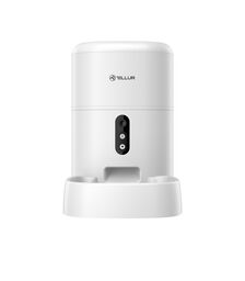 Tellur Smart WiFi Pet Feeder 4L & UltraHD Camera Έξυπνη τηλεχειριζόμενη WiFi Ποτίστρα/ταΐστρα 4 λίτρων Γάτας/Σκύλου με ενσωματωμένη κάμερα σε χρώμα λευκό