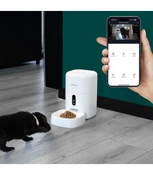 Tellur Smart WiFi Pet Feeder 4L & UltraHD Camera Έξυπνη τηλεχειριζόμενη WiFi Ποτίστρα/ταΐστρα 4 λίτρων Γάτας/Σκύλου με ενσωματωμένη κάμερα σε χρώμα λευκό