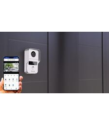 Tellur Smart WiFi Video DoorBell 1080p Ασύρματο Κουδούνι Πόρτας με Κάμερα & Wi-Fi σε ασημί χρώμα FullHD (TLL331511)