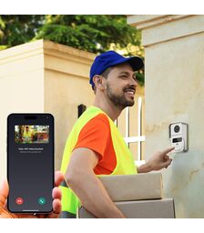 Tellur Smart WiFi Video DoorBell 1080p Ασύρματο Κουδούνι Πόρτας με Κάμερα & Wi-Fi σε ασημί χρώμα FullHD (TLL331511)