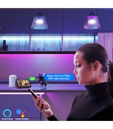 Tellur Smart WiFi Video DoorBell 1080p Ασύρματο Κουδούνι Πόρτας με Κάμερα & Wi-Fi σε ασημί χρώμα FullHD (TLL331511)