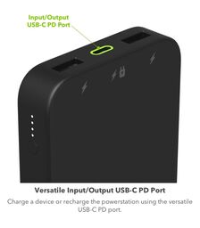 Mophie Powerstation 2023 Powerbank 10.000mAh με 2 θύρες USB-A και 1 θύρα USB-C (PowerDelivery 20W) σε μαύρο χρώμα