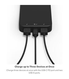 Mophie Powerstation 2023 Powerbank 10.000mAh με 2 θύρες USB-A και 1 θύρα USB-C (PowerDelivery 20W) σε μαύρο χρώμα