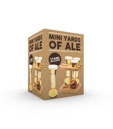 The Source Mini Yards Of Ale - Σετ Μινι Ποτηριών Μπύρας με Ξύλινη Βάση