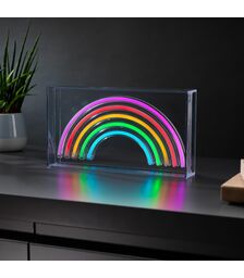 The Source - Boxed Rainbow Light Neon - Φωτιστικό σε Σχήμα Ουράνιου Τόξου