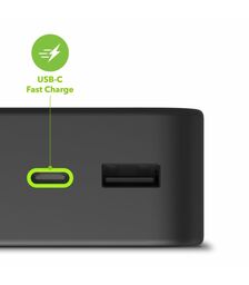 Mophie Powerstation 2023 Powerbank 20.000mAh με 2 θύρες USB-A και 1 θύρα USB-C (PowerDelivery 20W) σε μαύρο χρώμα