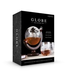The Source Globe Decanter with Glasses - Σετ Κανάτα Υδρόγειος με 2 ποτήρια