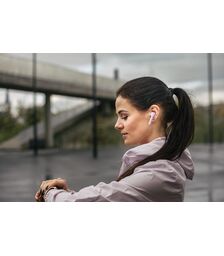 Defunc TRUE SPORT Bluetooth 5.2 Ασύρματα Αθλητικά True Wireless Ακουστικά με θήκη (ροζ)