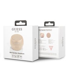 Guess Mini Φορητό Αλουμινένιο Ηχείο Bluetooth 3W με 4 ώρες αυτονομία (χρυσό)