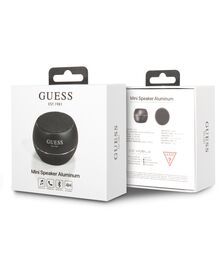 Guess Mini Φορητό Αλουμινένιο Ηχείο Bluetooth 3W με 4 ώρες αυτονομία (μαύρο)