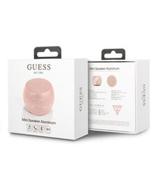 Guess Mini Φορητό Αλουμινένιο Ηχείο Bluetooth 3W με 4 ώρες αυτονομία (ροζ)