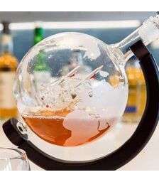 The Source Globe Decanter with Glasses - Σετ Κανάτα Υδρόγειος με 2 ποτήρια