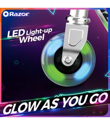 Razor Παιδικό Ηλεκτρικό Πατίνι Color Rave με μέγιστη ταχύτητα 12 km/h κατάλληλο για παιδιά 8 ετών και άνω σε χρώμα Silver