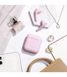 Defunc TRUE GO SLIM Bluetooth 5.2 Ασύρματα True Wireless Ακουστικά με θήκη (ροζ)