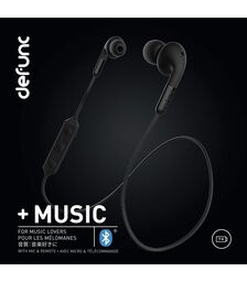 Defunc PLUS MUSIC In-Ear Bluetooth Earbuds Ασύρματα Ακουστικά σε μαύρο χρώμα