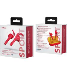 Defunc TRUE SPORT Bluetooth 5.2 Ασύρματα Αθλητικά True Wireless Ακουστικά με θήκη (κόκκινο)