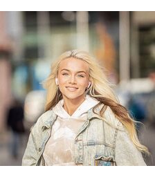 Defunc TRUE TALK Bluetooth 5.2 Ασύρματα True Wireless Ακουστικά με θήκη (λευκό)