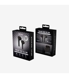 Defunc TRUE GO SLIM Bluetooth 5.2 Ασύρματα True Wireless Ακουστικά με θήκη (μαύρο)