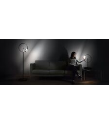 DesignNest Enso Floating Lamp Σφαιρική διακοσμητική λάμπα διαμέτρου 30 εκατοστών με ροοστάτη αφής (Μαύρο)