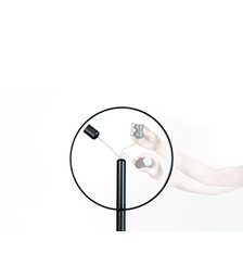 DesignNest Enso Floating Lamp Σφαιρική διακοσμητική λάμπα διαμέτρου 30 εκατοστών με ροοστάτη αφής (Μαύρο)