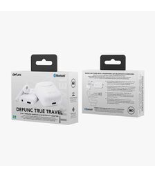 Defunc TRUE TRAVEL Kit Bluetooth 5.3 Ασύρματα True Wireless Ακουστικά με θήκη (Λευκό)