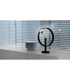 DesignNest Enso Floating Lamp Σφαιρική διακοσμητική λάμπα διαμέτρου 30 εκατοστών με ροοστάτη αφής (Μαύρο)