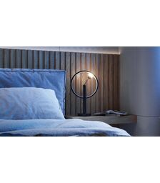 DesignNest Enso Floating Lamp Σφαιρική διακοσμητική λάμπα διαμέτρου 30 εκατοστών με ροοστάτη αφής (Μαύρο)