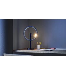 DesignNest Enso Floating Lamp Σφαιρική διακοσμητική λάμπα διαμέτρου 30 εκατοστών με ροοστάτη αφής (Μαύρο)