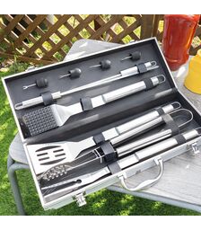 The Source BBQ Tool Set - Ανοξείδωτο σετ εργαλείων Barbeque (12 τεμάχια)