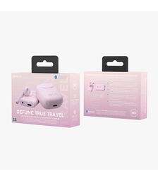 Defunc TRUE TRAVEL Kit Bluetooth 5.3 Ασύρματα True Wireless Ακουστικά με θήκη (Ροζ)