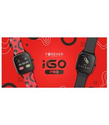 Forever iGo Pro JW-200 Smartwatch με Παλμογράφο (Μαύρο)